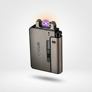 Pocus Automatic Cigarette Case With Lighter