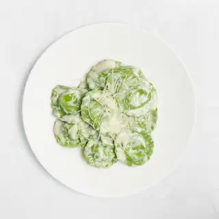 Zeleni ravioli sa šalšom