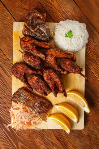 Жареная форель (1кг)