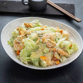 Աղցան կեսար մանրածովախեցգետնով