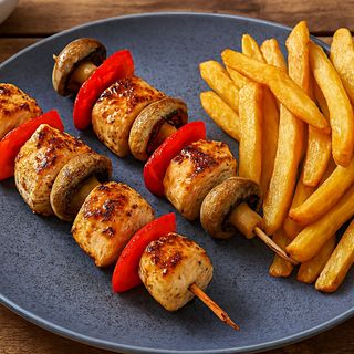 Սուվլակի հավի մսով