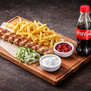 Հավի քաբաբ ֆրիով + կոլա