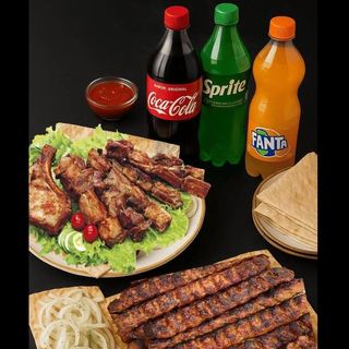 Կոմբո խոզի + հավի խորովածով և քաբաբներով N11