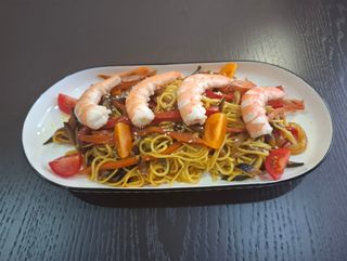 Լապշա ծովախեցգետնով