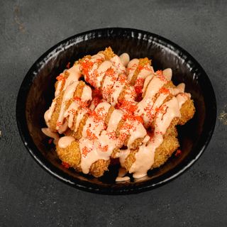 Պոպկորն մանրածովախեցգետնով նարնջագույն տոբիկոյով