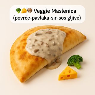Vegetarijanska Maslenica (pečeno povrće-sir-sos gljive)