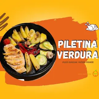 Pileći odrezak od filea sa prilogom / Chicken Fillet Steak with Side Dish