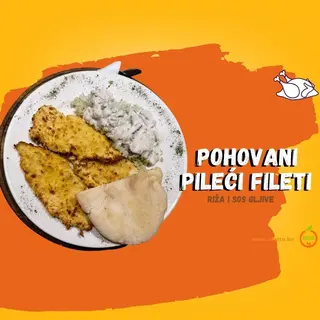 Pohovani pileći fileti sa prilogom / Breaded Chicken Fillets with Side Dish