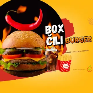 Chili burger box menu