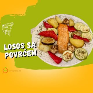 Losos fileti sa povrćem (Salmon fillet with side dish) (R3)