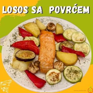 Losos sa pečenim povrćem