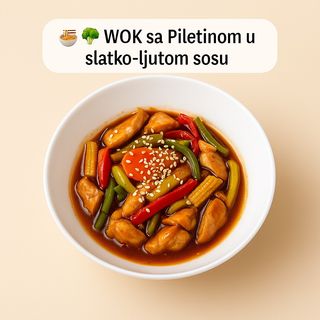 Wok sa Piletinom sweet chilli