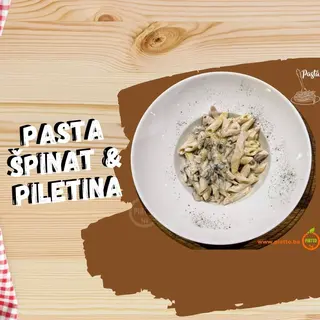 Pasta Pollo e Spinaci