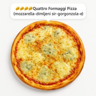 Quattro Formaggi Pizza (4 sira)