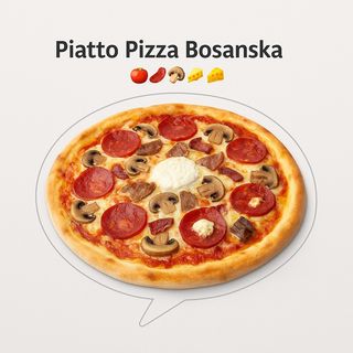 Piatto Pizza (suho meso-kajmak)