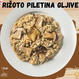 Rižoto sa piletinom u sosu od gljiva