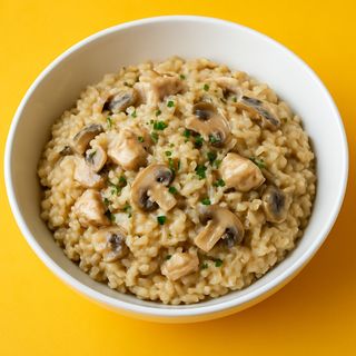 Rižoto sa piletinom u sosu od gljiva