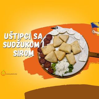 Uštipci sa sudžukom i sirom – 8 kom (Bosnian fritters – 8 pcs with side dish) (D6)