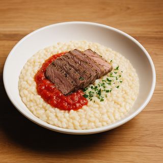 Rižoto sa Biftekom u crvenom sosu