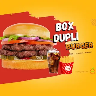 Double burger box menu