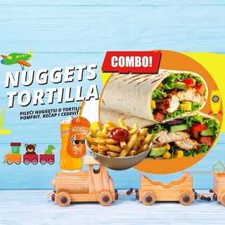 BOX Tortilja s pilećim nuggetsima za djecu – KIDS (Chicken Nuggets Tortilla BOX) (K4B)
