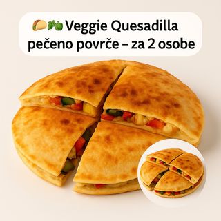 Vegetarijanska Quesadilla (pečeno povrće-sir)