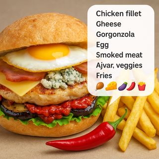 Sendvič Bosanski (piletina-salata-jaje-ajvar)