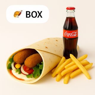 BOX Tortilla nuggets KIDS (chicken nuggets-pomfrit-kečap-cedevita)