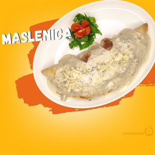 Maslenica sa lososom / Stuffed flatbread with salmon