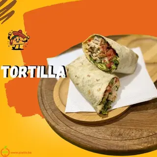 Vegetarijanska tortilja sa vegi šniclom ili nuggetsima / Vegetarian tortilla