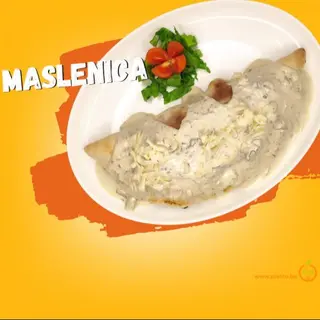 Maslenica sa vegi šniclom ili nuggetsima / Vegetarian schnitzel or nuggets stuffed flatbreadu