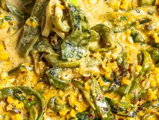 Cazuela de rajas poblanas (vege) (ljuto)