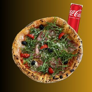 1x Pizza Kraljica Pršuta + Coca Cola 0,33l