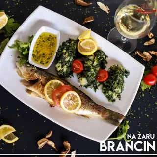Brancin sa žara 350 g