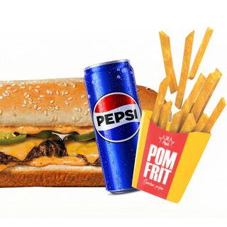 Long cheeseburger MENI