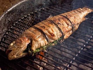 Pastrmka sa roštilja s prilogom