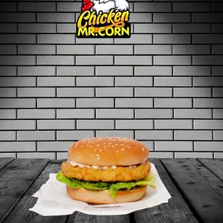 Corn chicken burger
