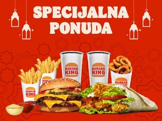 Double Cheeseburger Meal + Chicken Wrap Meal + 6 onion rings ,2 Sauces