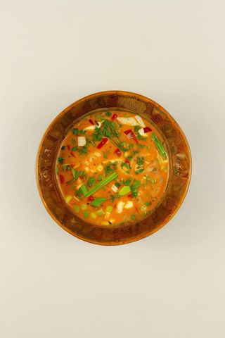 Red curry shrimp soup