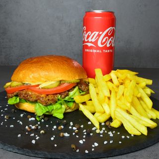Classic Smash + pomfrit + Coca-Cola