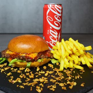 Sweet Smash + pomfrit + Coca-Cola