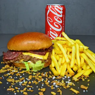 Western Smash + pomfrit + Coca-Cola