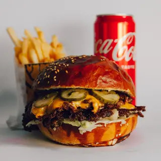 Double Jalapeno BBQ Smash Burger Meni