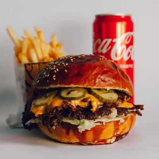 Double Jalapeno BBQ Smash Burger Meni