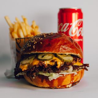 Double Blue Cheese Burger Meni