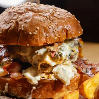 Gorgonzola burger single