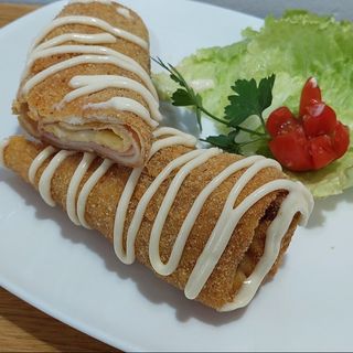 Pohovani palačinak-suvi vrat, sir, pavlaka