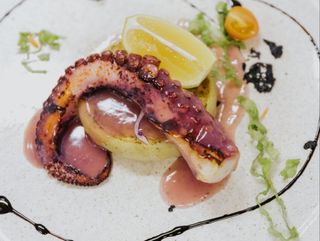 Grilovana hobotnica na palenti sa tartufima