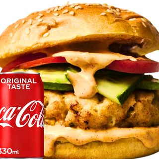 Fish Burger & Coca-Cola