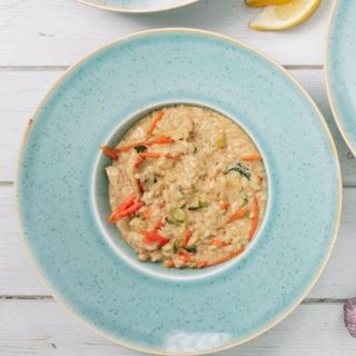 Ризото с пиле, аспержи, лимон и сирена 300 гр. 